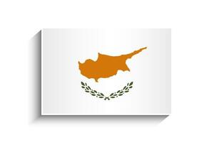 vlak rechthoek Cyprus vlag icoon vector