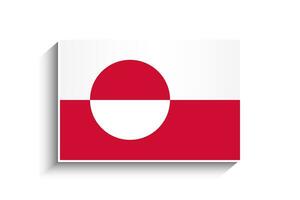 vlak rechthoek Groenland vlag icoon vector