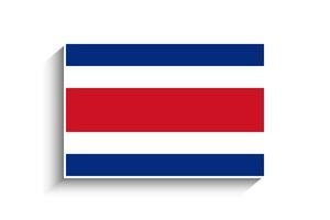 vlak rechthoek costa rica vlag icoon vector