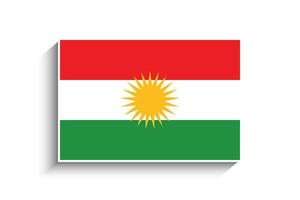 vlak rechthoek Irak Koerdistan vlag icoon vector