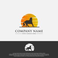 silhouet paard logo vector