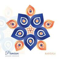 premie luxe diwali mandala ontwerp vector