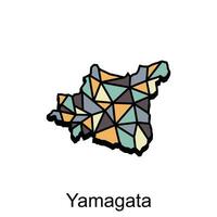 kaart stad van yamagata ontwerp, hoog gedetailleerd vector kaart - Japan vector ontwerp sjabloon, geschikt voor uw bedrijf