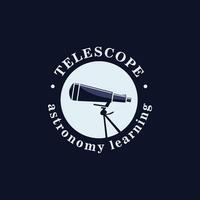 minimalistische embleem telescoop logo wijnoogst vector, reikwijdte schepen illustratie ontwerp vector