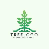 eco groen boom takken logo ontwerp sjabloon vector