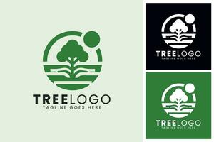 eco groen boom takken logo ontwerp sjabloon vector