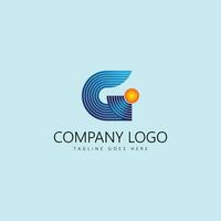 brief g logo met gemakkelijk en elegant kleur gradaties vector