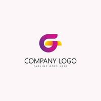 brief g logo met gemakkelijk en elegant kleur gradaties vector