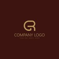 brief r logo met gemakkelijk en elegant kleur vector