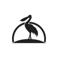 pelikaan vogel logo vector icoon in gemakkelijk illustratie ontwerp