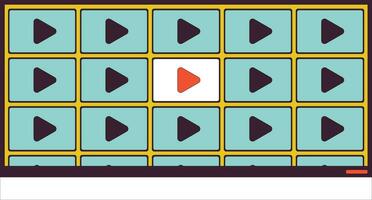 multimedia muur 2d lineair tekenfilm voorwerp. streaming platform op aanvraag. TV kanalen stroom geïsoleerd lijn vector element wit achtergrond. televisie kanalen technologie kleur vlak plek illustratie