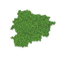 vector geïsoleerd vereenvoudigd illustratie icoon met groen met gras begroeid silhouet van Andorra kaart. wit achtergrond