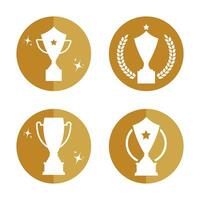 kampioenen trofee voor winnaar prijs logo ontwerp inspiratie vector