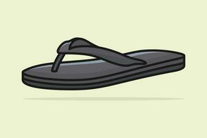 gemakkelijk mannen strand schoenen pantoffel of sandaal vector illustratie. schoonheid mode voorwerpen icoon concept. jongens uniek stijl pantoffel vector ontwerp met schaduw.