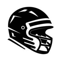 zwart silhouet van een hockey helm vector icoon