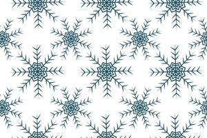 naadloos patroon van dacht sneeuwvlokken in modieus blauw. ontwerp voor Kerstmis of nieuw jaar backdrop vector
