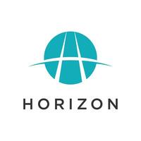 horizon logo met de brief h abstract vector