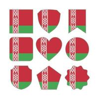 modern abstract vormen van Wit-Rusland pijn vlag vector ontwerp sjabloon