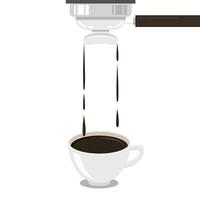 espresso koffie vector. koffie kop Aan wit achtergrond. espresso koffie maker. vector