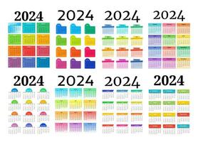 kalender voor 2024 geïsoleerd Aan een wit achtergrond vector