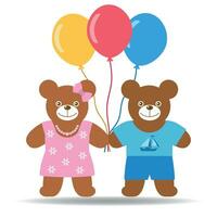 illustratie van schattig teddy bears vector