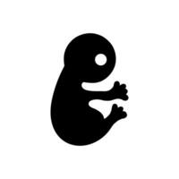 foetus icoon Aan wit achtergrond vector