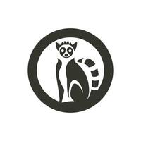 ringstaart lemur icoon Aan wit achtergrond - gemakkelijk vector illustratie