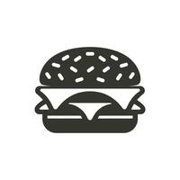 smakelijk kaas hamburger icoon Aan wit achtergrond - gemakkelijk vector illustratie