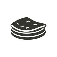 meel tortilla icoon Aan wit achtergrond - gemakkelijk vector illustratie