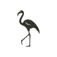 flamingo vogel icoon Aan wit achtergrond - gemakkelijk vector illustratie