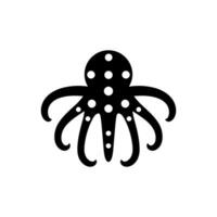 geringd Octopus icoon Aan wit achtergrond - gemakkelijk vector illustratie