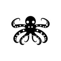 geringd Octopus icoon Aan wit achtergrond - gemakkelijk vector illustratie