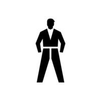 karate riem icoon Aan wit achtergrond - gemakkelijk vector illustratie