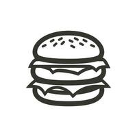 verdrievoudigen cheeseburger icoon Aan wit achtergrond - gemakkelijk vector illustratie