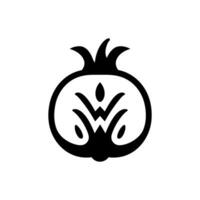 granaatappel icoon geïsoleerd Aan wit achtergrond vector