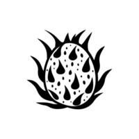 draak fruit icoon geïsoleerd Aan wit achtergrond vector