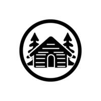 winter cabine icoon - gemakkelijk vector illustratie