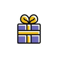 gekleurde cadeaus pictogrammen, perfect icoon, illustratie vector