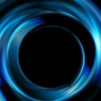 blauw glanzend glad cirkel abstract meetkundig achtergrond vector