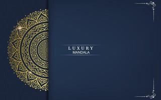 luxe gouden mandala sierlijke achtergrond vector