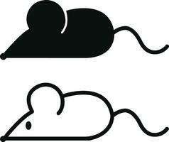 muis dier icoon in modieus vlak en lijn stijl set. geïsoleerd Aan transparant achtergrond. verzameling van Rat, muizen teken symbolen ontwerp gebruik vector voor apps en website