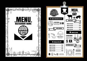 snel voedsel restaurant vector menu sjabloon