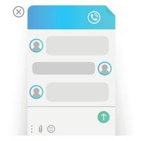 een online pop-upvenster om de gebruiker te helpen. het messenger-venster. chatten vector