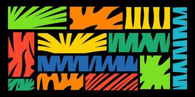 abstract vormen sticker pak. vector reeks van abstract biologisch vormen. groovy funky modieus retro 90s 00s tekenfilm stijl.