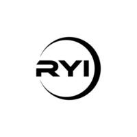 ryi brief logo ontwerp, inspiratie voor een uniek identiteit. modern elegantie en creatief ontwerp. watermerk uw succes met de opvallend deze logo. vector