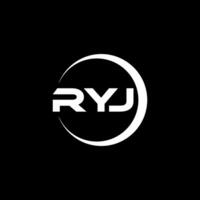 ryj brief logo ontwerp, inspiratie voor een uniek identiteit. modern elegantie en creatief ontwerp. watermerk uw succes met de opvallend deze logo. vector