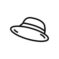 zon hoed icoon lijn stijl vector