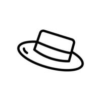 hoed cowboy icoon lijn stijl vector