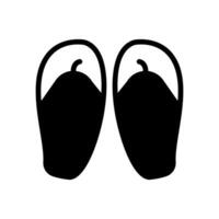 pantoffel icoon solide stijl vector