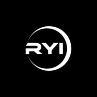 ryi brief logo ontwerp, inspiratie voor een uniek identiteit. modern elegantie en creatief ontwerp. watermerk uw succes met de opvallend deze logo. vector